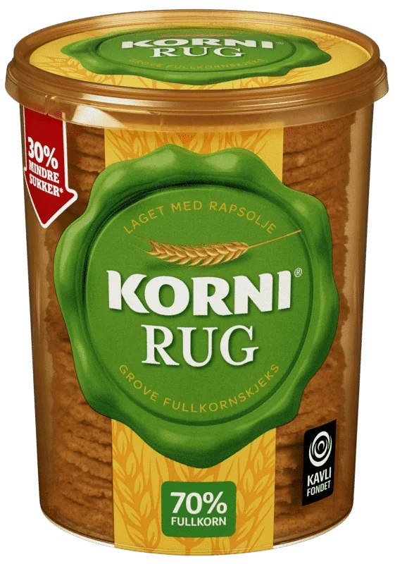 Kavli Korni Fullkorn Rugkjeks 290g