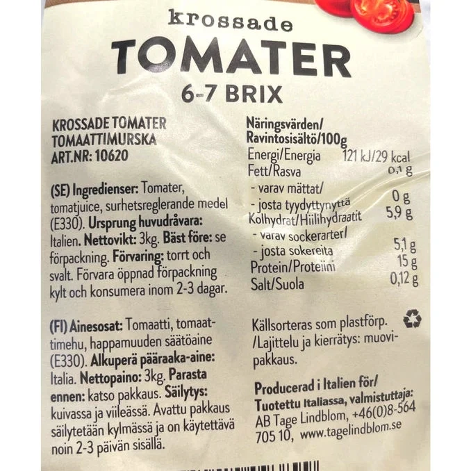 Krossade Tomater