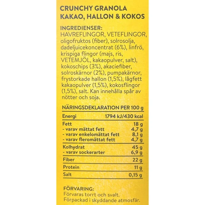 Granola Kakao Hallon & Kokos