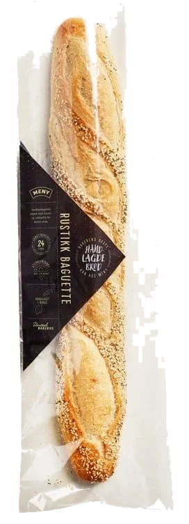 Fin rustikk baguette m/frø Håndlagd