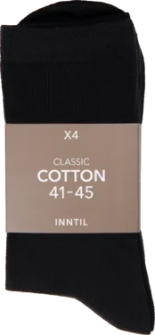 Socks, 4 Pairs, Black, 41-45