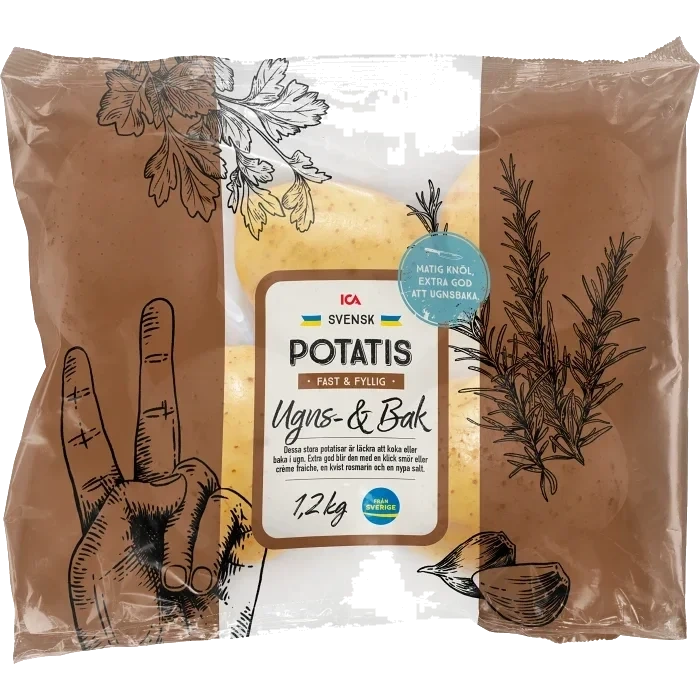 Ugns- & Bakpotatis i påse 1,2kg ICA Klass 1
