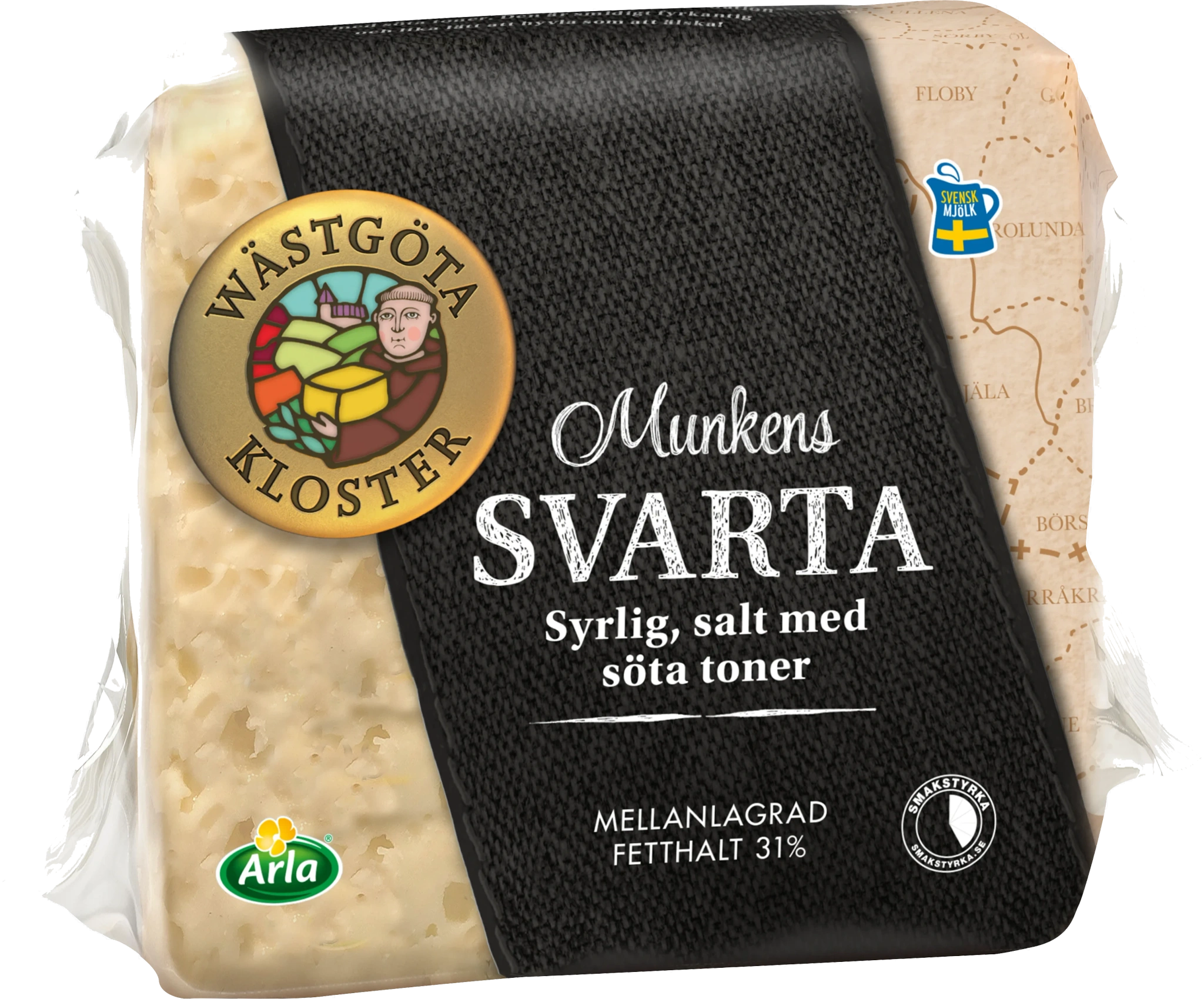 Munkens Svarta ost 31% Ca 800g