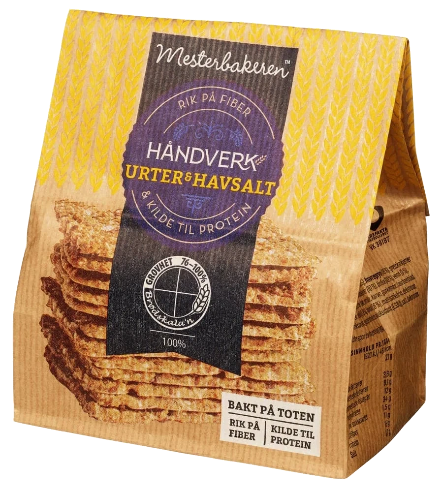 Knekkebrød urter og havsalt