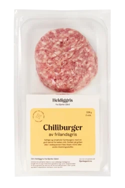 Heldiggris Chiliburger av Frilandsgris 2pk 320g