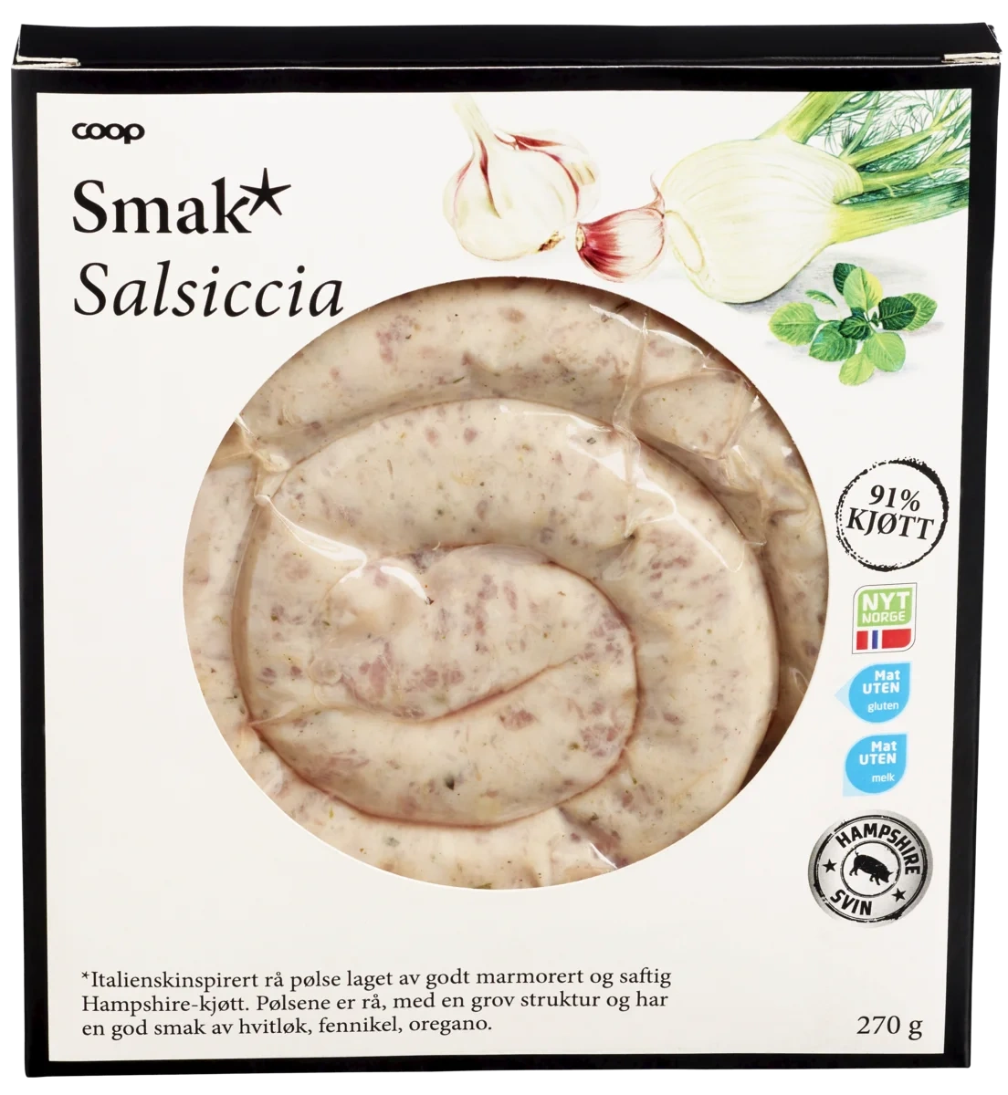 Coop Smak Rå Salsicha Spiral 270g
