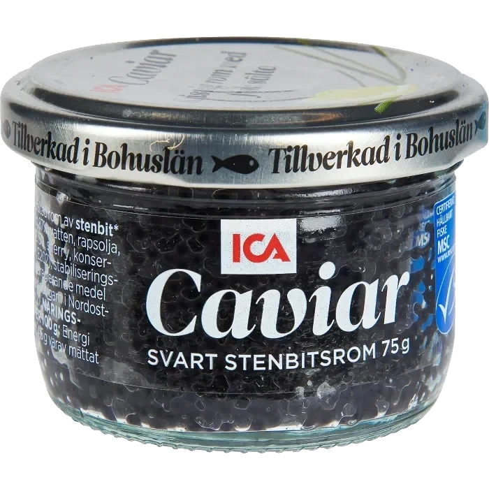 Caviar svart stenbitsrom 75g ICA