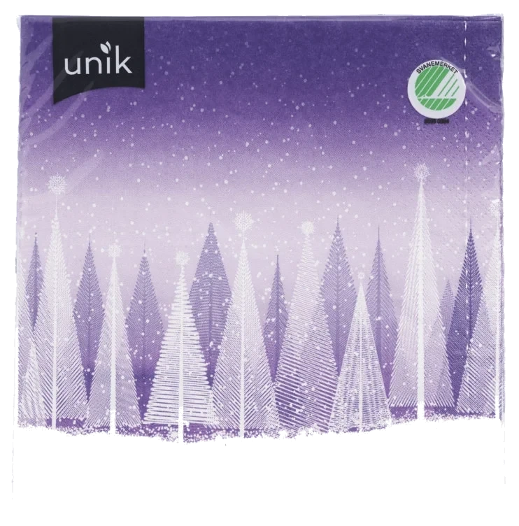 Serviett Advent Lilla Juletrær 20stk Unik