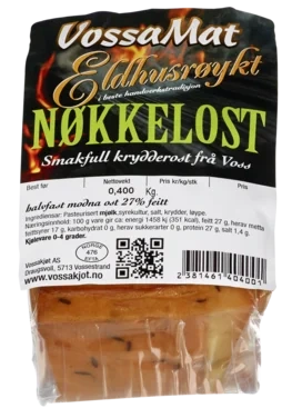 Eldhusrøykt Nøkkelost Ca 400g Vossakjøt