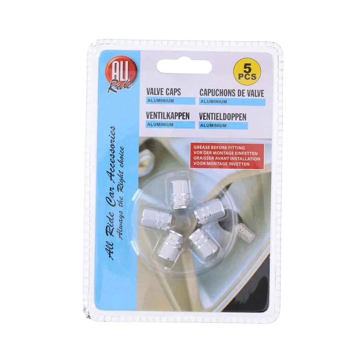 Ventilhetter Aluminium 5pk