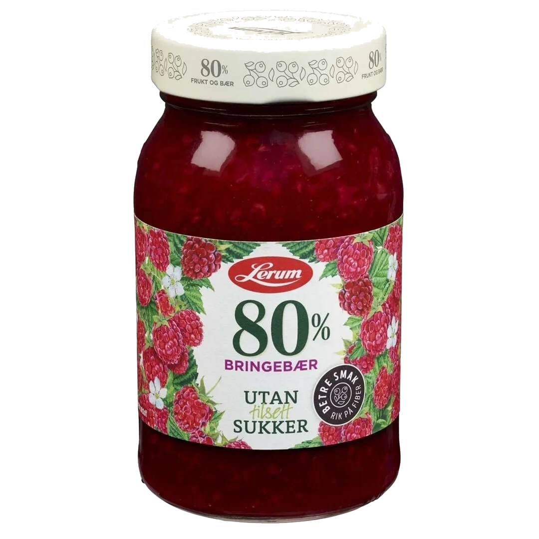 Bringebær u/tilsatt sukker 330g