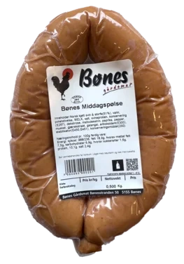 Middagspølse 500g Bønes Gårdsmat