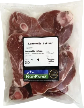 Lammelår i Skiver 1kg