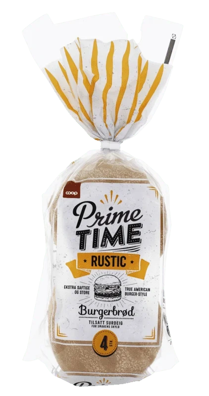 Coop Prime Time Rustic Burgerbrød 320g