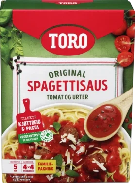 Spagettisaus Tomat & Urter 4pk Toro
