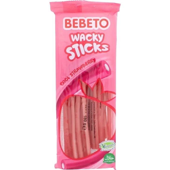 Godisstänger Wacky Sticks Jordgubb
