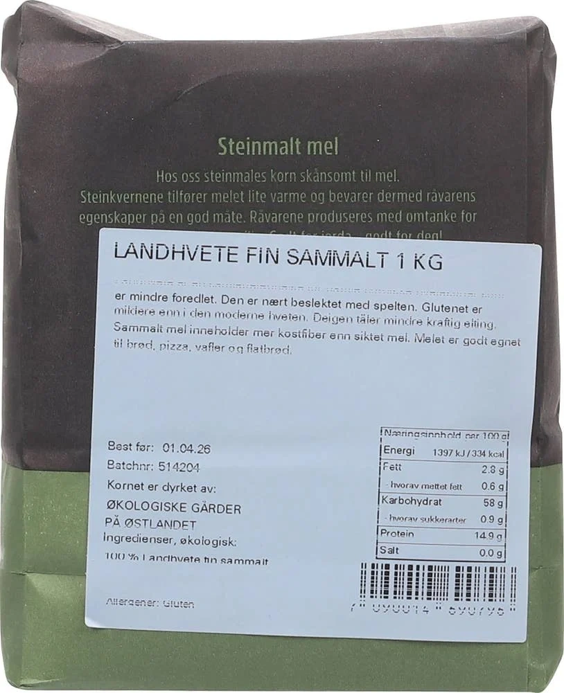 Landhvete fin sammalt