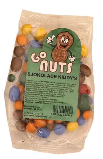 Go Nuts Sjokolade Kiddys 140g