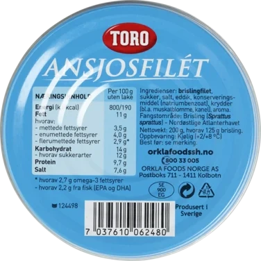 Ansjosfilet 200g Toro