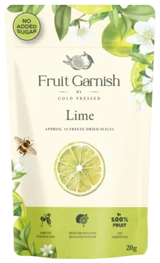 Lime, Frysetørkede Skiver 20g - Fruit Garnish By Cold Pressed