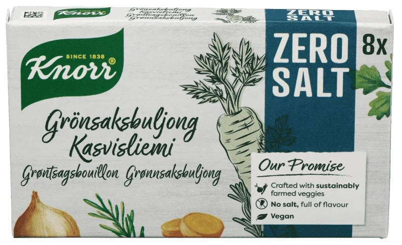 Grønnsaksbuljong Zero Salt Veggie 8x9g Knorr