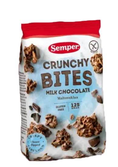 Semper Crunchy Bites Chocolate 125g