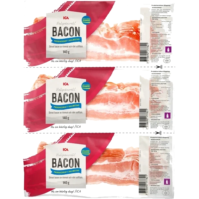 Bacon Skivat 3-p 420g ICA