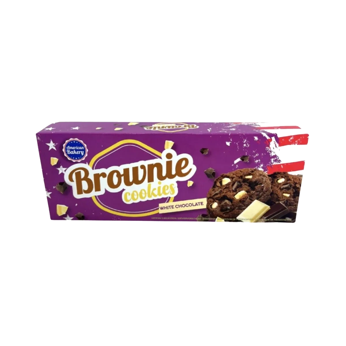American Bakery Brownie Cookies White Chocolate 106 g