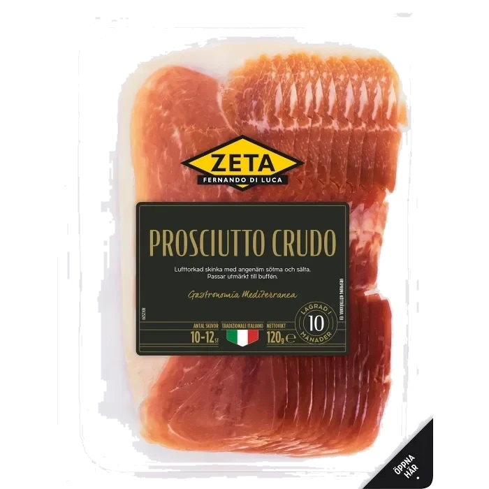 Skinka Lufttorkad Prosciutto Crudo 120g Zeta