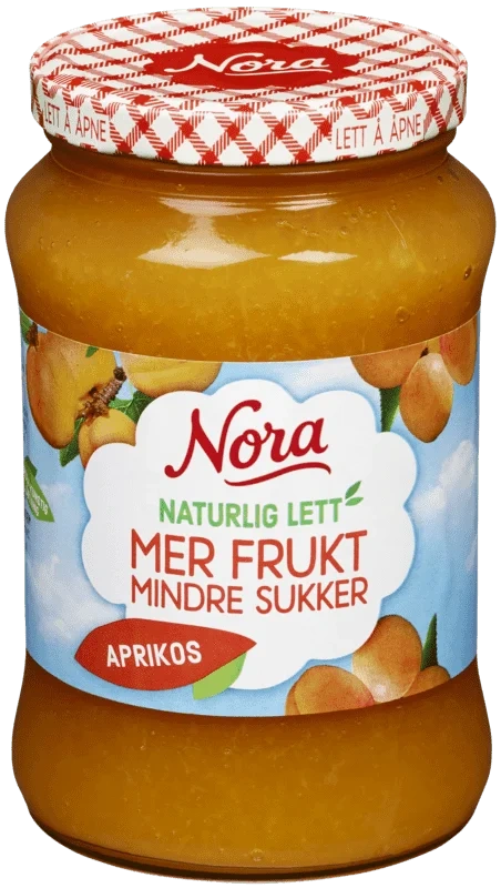 Nora Naturlig Lett Aprikosmarmelade 540g