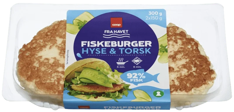 Coop Fiskeburger Hyse og Torsk 300g