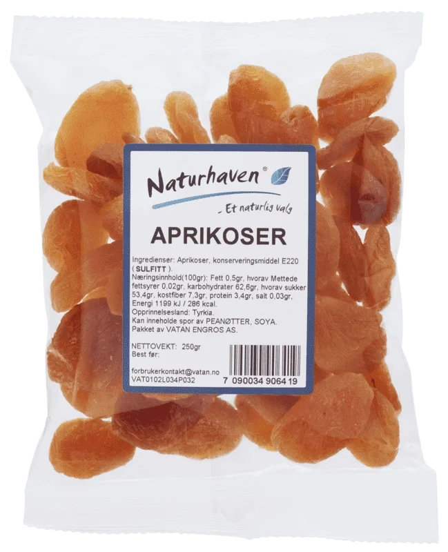 Aprikoser Soltørkede 250g Natur Haven