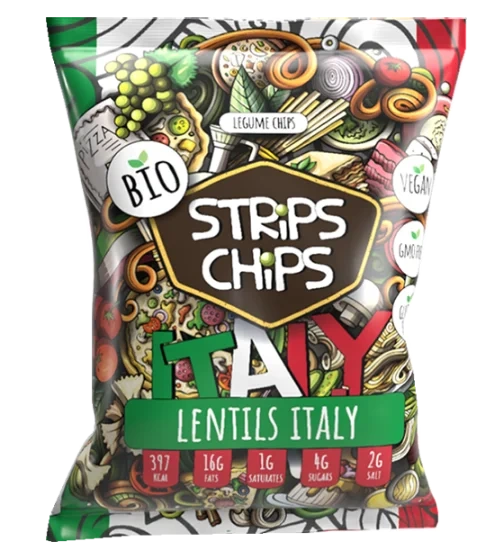 Strips Chips Lentils Italy 90g