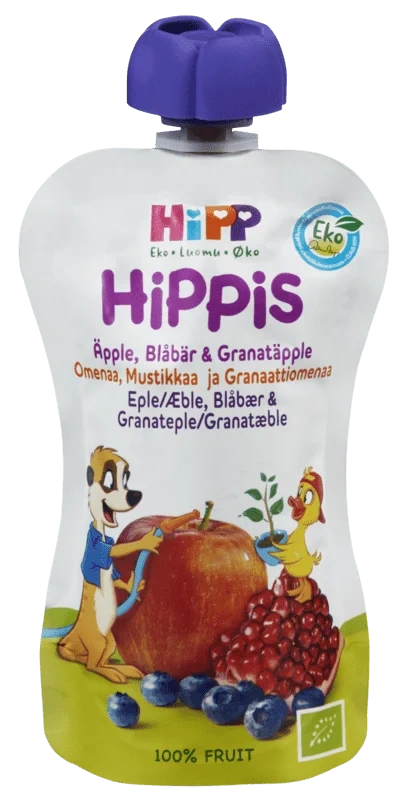 Hippis Eple/blåbær/granateple 6m Hipp