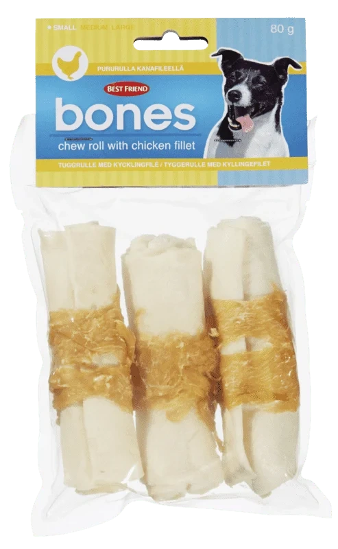 Best Friend Bones Tyggeben Kylling 10cm 3stk