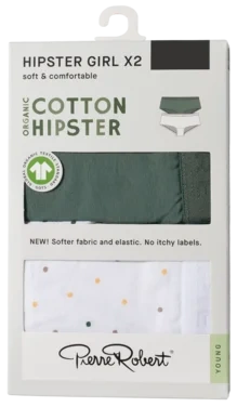 Cotton Hipster Jr Girl Oceanteal-white 146-152