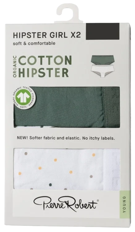 Cotton Hipster Jr Girl Oceanteal-white 146-152