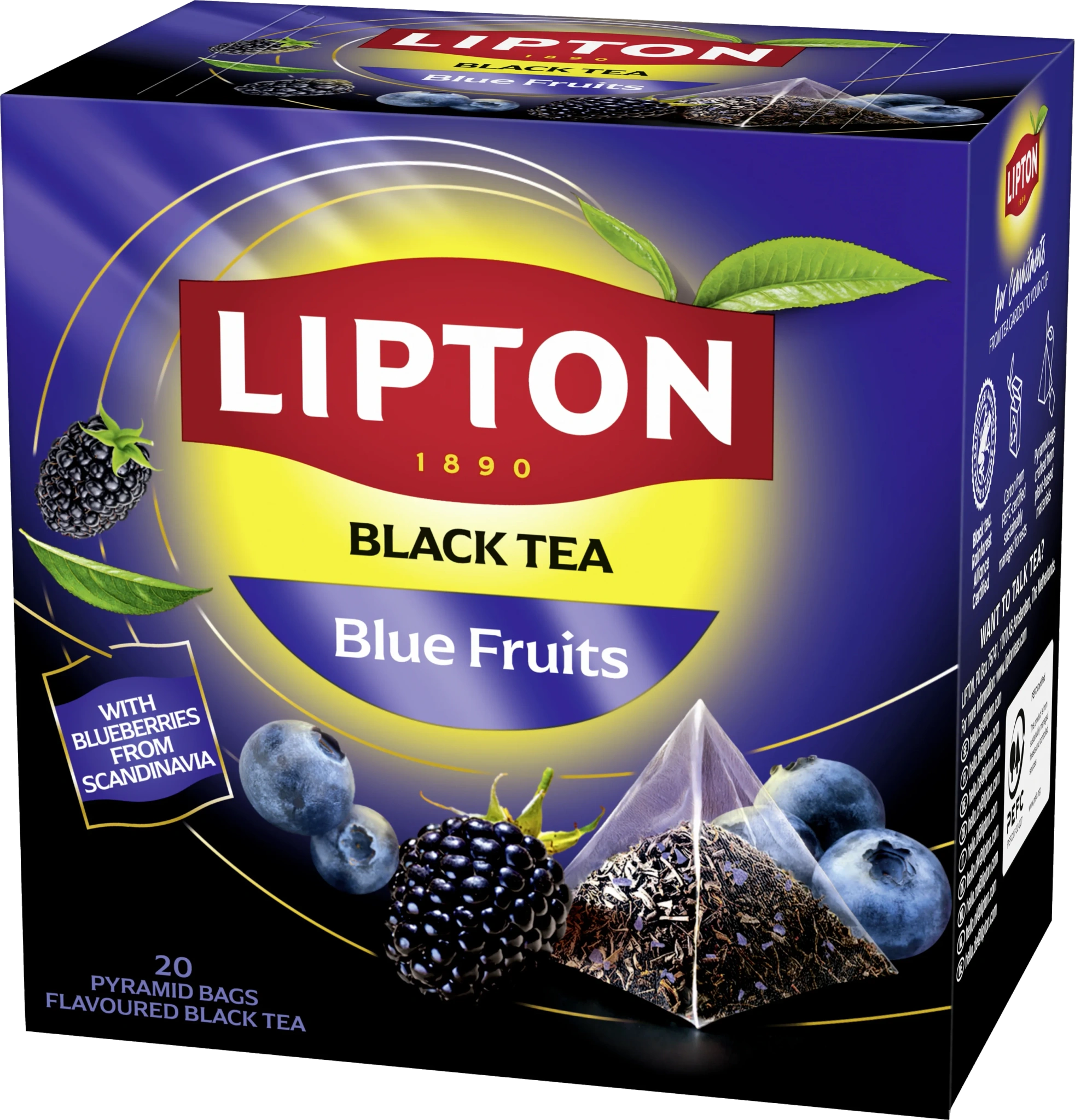 Svart te Blue fruits 20-pack