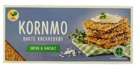 Kornmo Knekkebrød Urter&Havsalt 200g
