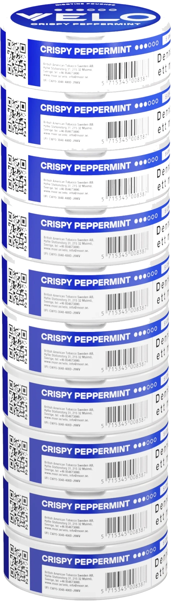 Velo Crispy Peppermint Slim S3 10-pack