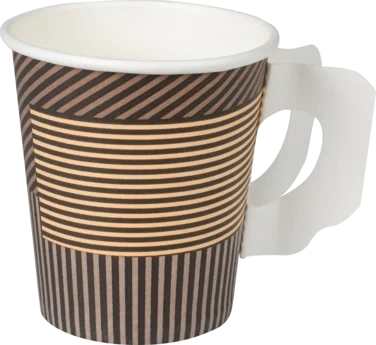 Engangs Kaffebeger Papp Brun.med Hank