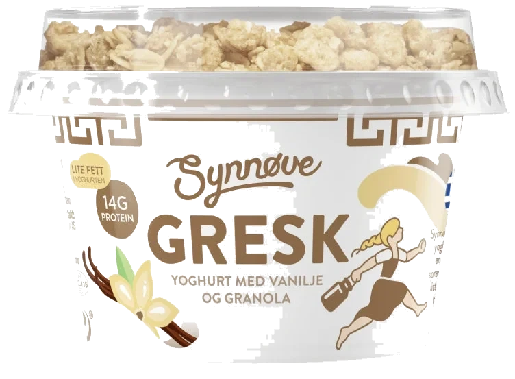 Synnøve Gresk Yoghurt Vanilje & Granola 165g