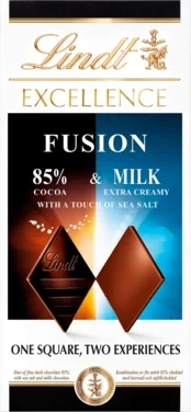 Choklad Excellence Fusion 85% & milk salt