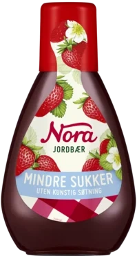 Nora Squeezy Jordbærsyltetøy lett 400g