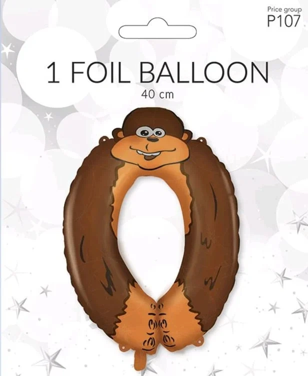 Folieballong Dyr Siffer 0 40cm