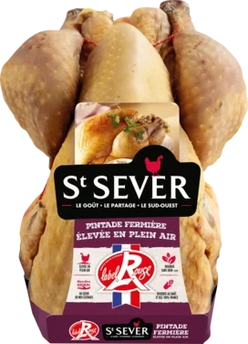 Perlehøne Frittgående 1,4kg Label Rouge St Sever