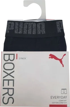 Puma Herre Boxer Basic 2 Pk Black/black l