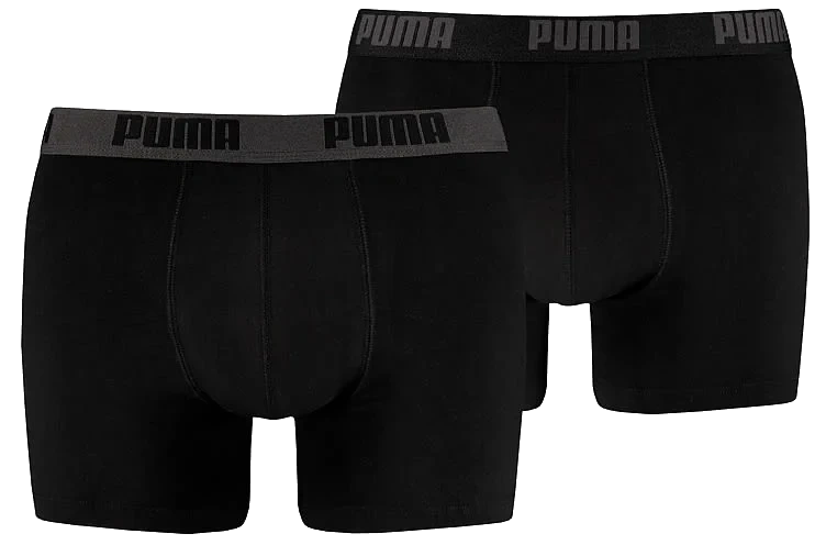 Boxer Basic Herre 2pk Black/Black L Puma