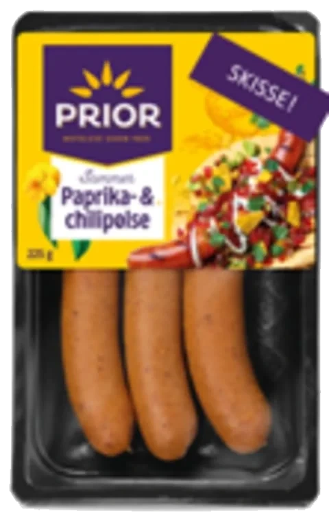 Paprika- & Chilipølse 225g