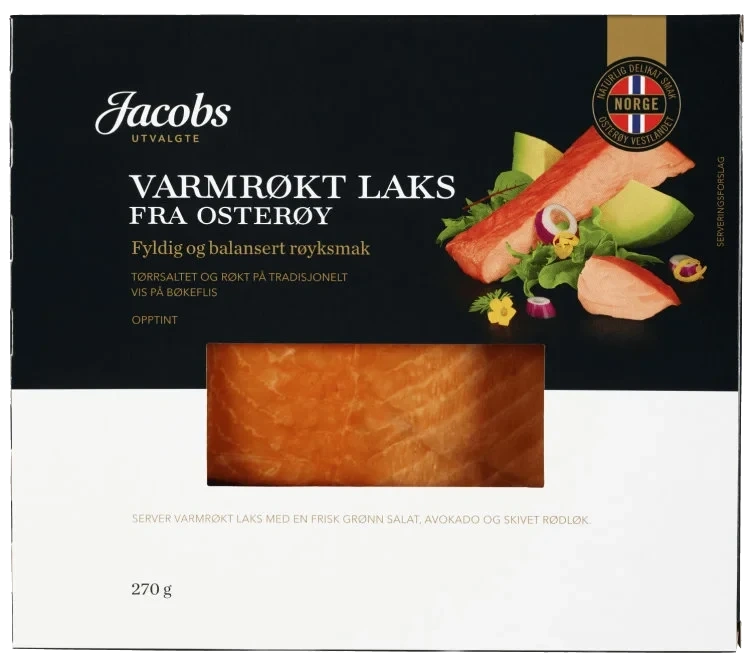Laks Varmrøkt 270g Jacobs Utvalgte